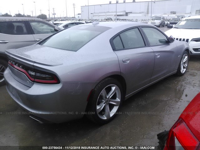 2C3CDXCT6JH150213 - 2018 DODGE CHARGER R/T GRAY photo 4