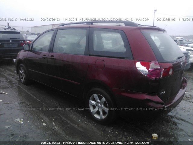 5TDZK23C08S134809 - 2008 TOYOTA SIENNA CE/LE RED photo 3