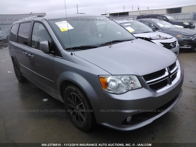 2C4RDGCG6HR842212 - 2017 DODGE GRAND CARAVAN SXT SILVER photo 1