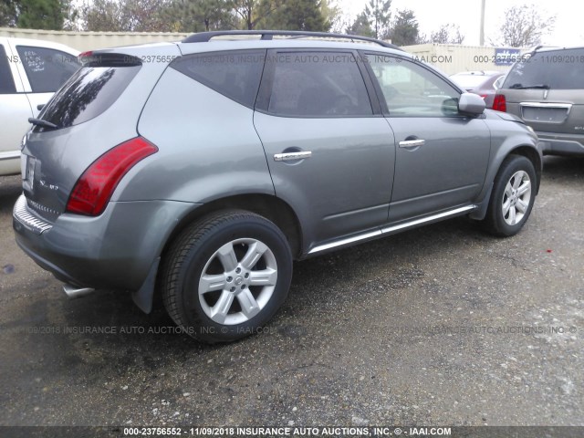 JN8AZ08W47W630828 - 2007 NISSAN MURANO SL/SE/S GRAY photo 4