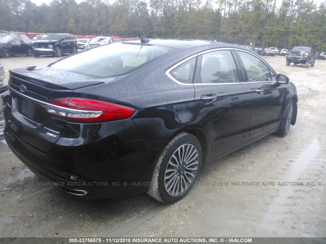 3FA6P0D98JR138553 - 2018 FORD FUSION TITANIUM/PLATINUM BLACK photo 4