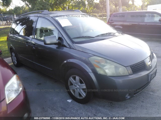 5N1BV28U74N301222 - 2004 NISSAN QUEST S/SE/SL GRAY photo 1