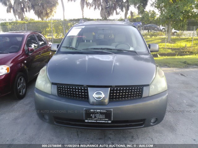 5N1BV28U74N301222 - 2004 NISSAN QUEST S/SE/SL GRAY photo 6