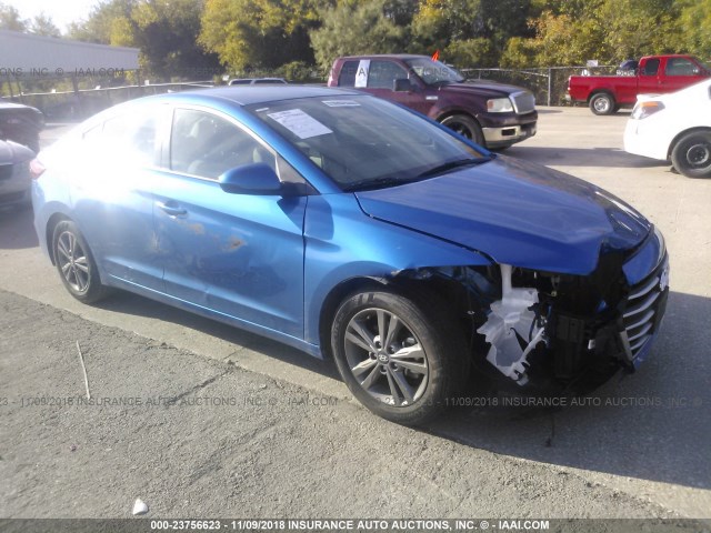 5NPD84LF0JH234239 - 2018 HYUNDAI ELANTRA SEL/VALUE/LIMITED BLUE photo 1