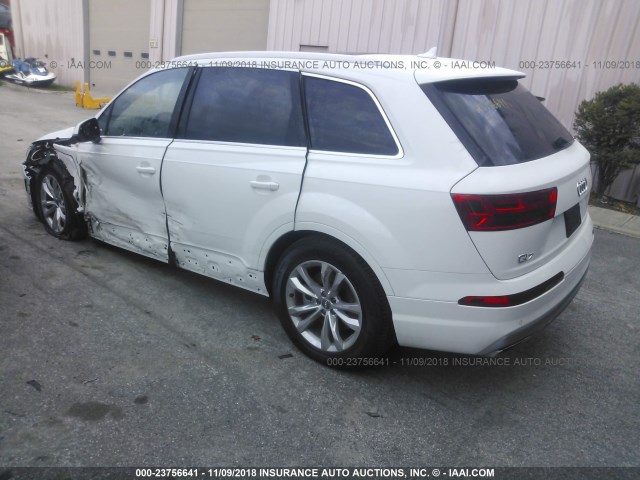 WA1LAAF72JD038337 - 2018 AUDI Q7 PREMIUM PLUS WHITE photo 3