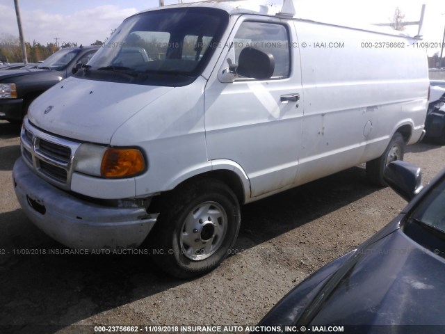 2B7JB21Y41K532589 - 2001 DODGE RAM VAN B2500 WHITE photo 2