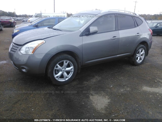 JN8AS58T28W012867 - 2008 NISSAN ROGUE S/SL GRAY photo 2