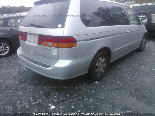 2HKRL18072H530044 - 2002 HONDA ODYSSEY EXL SILVER photo 4