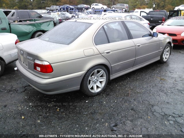 WBADT434X3G025074 - 2003 BMW 525 I AUTOMATIC GOLD photo 4