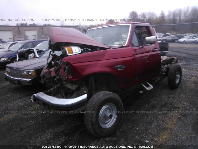 1FTHF36F4VEC55758 - 1997 FORD F350 RED photo 2