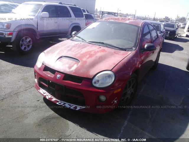 1B3ES66S75D259730 - 2005 DODGE NEON SRT-4 RED photo 2