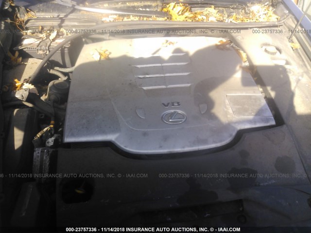 JTHGL46F185028976 - 2008 LEXUS LS 460L BLACK photo 10