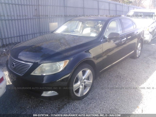 JTHGL46F185028976 - 2008 LEXUS LS 460L BLACK photo 2