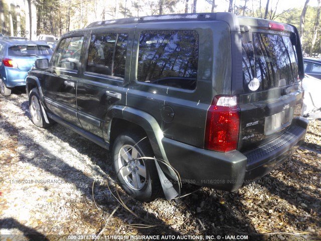 1J8HG48KX6C297645 - 2006 JEEP COMMANDER GREEN photo 3