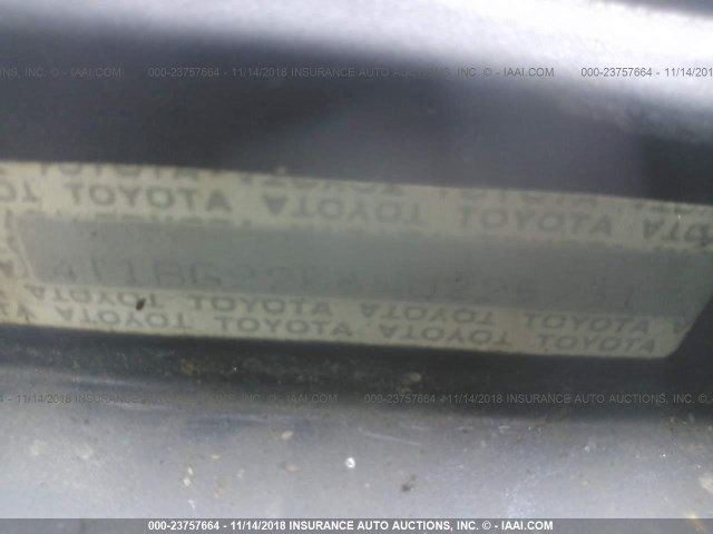 4T1BG22K6WU225731 - 1998 TOYOTA CAMRY CE/LE/XLE 灰色 照片 9