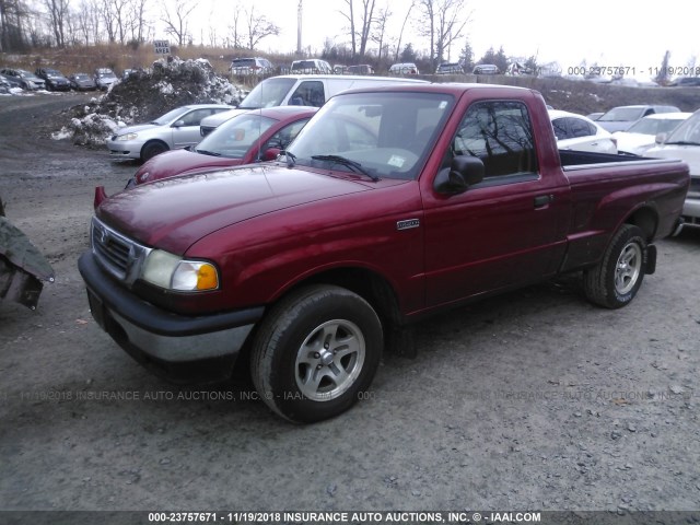 4F4YR12C4XTM33035 - 1999 MAZDA B2500 RED photo 2