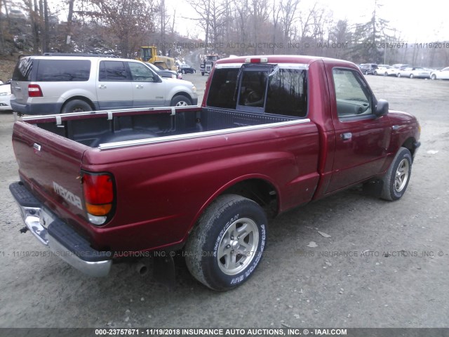 4F4YR12C4XTM33035 - 1999 MAZDA B2500 RED photo 4