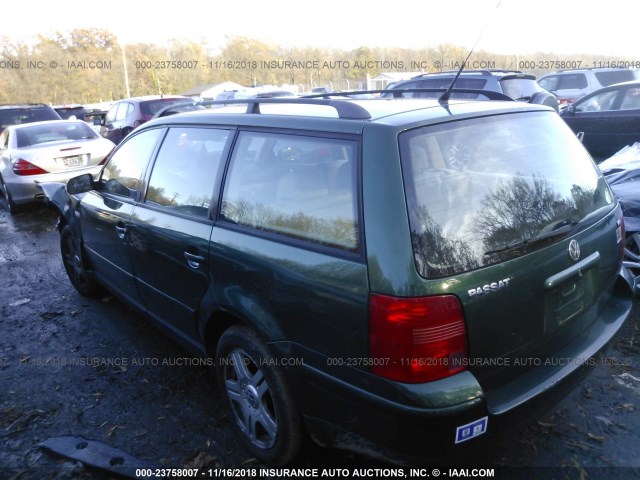 WVWJH63B21E034247 - 2001 VOLKSWAGEN PASSAT GLX 绿色 照片 3