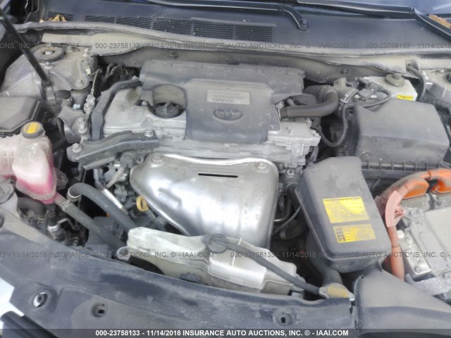 4T1BD1FK2EU137531 - 2014 TOYOTA CAMRY HYBRID/LE/XLE 灰色 照片 10