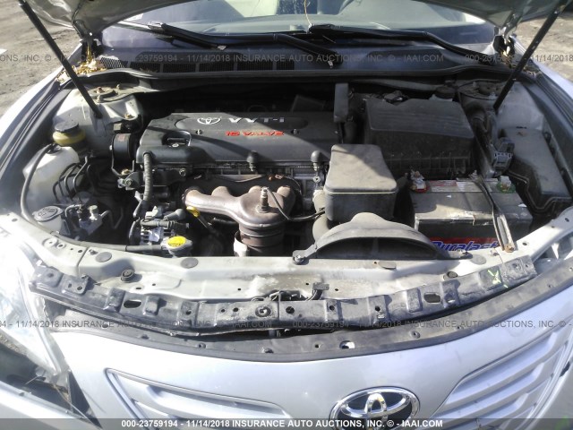 JTNBE46K673006769 - 2007 TOYOTA CAMRY NEW GENERAT CE/LE/XLE/SE SILVER photo 10