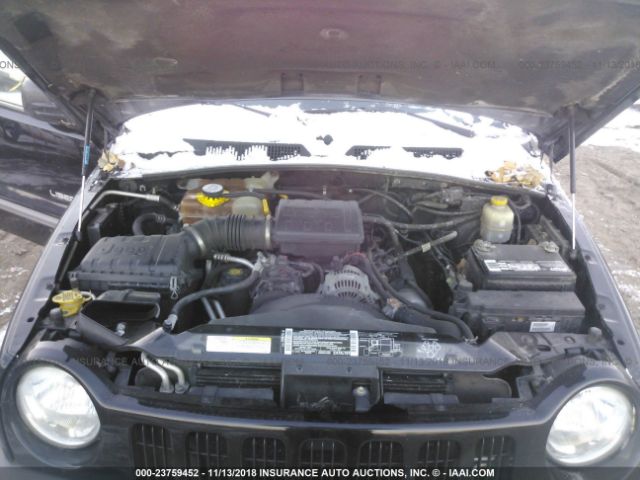 1J4GL48K62W257208 - 2002 JEEP LIBERTY SPORT BLACK photo 10