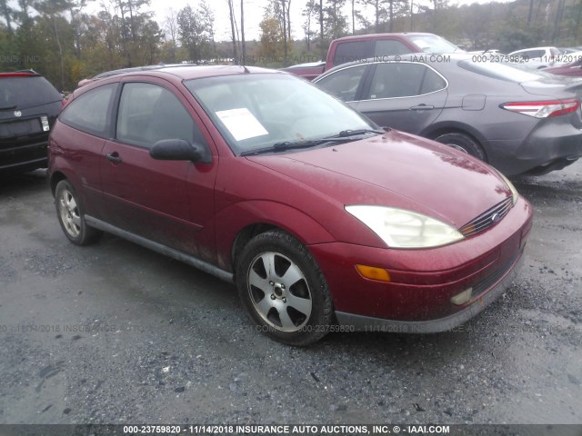 3FAFP31381R249170 - 2001 FORD FOCUS ZX3 RED photo 1