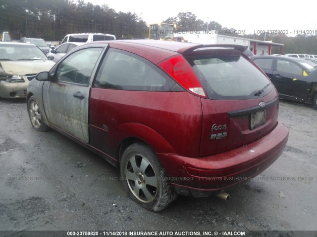 3FAFP31381R249170 - 2001 FORD FOCUS ZX3 RED photo 3