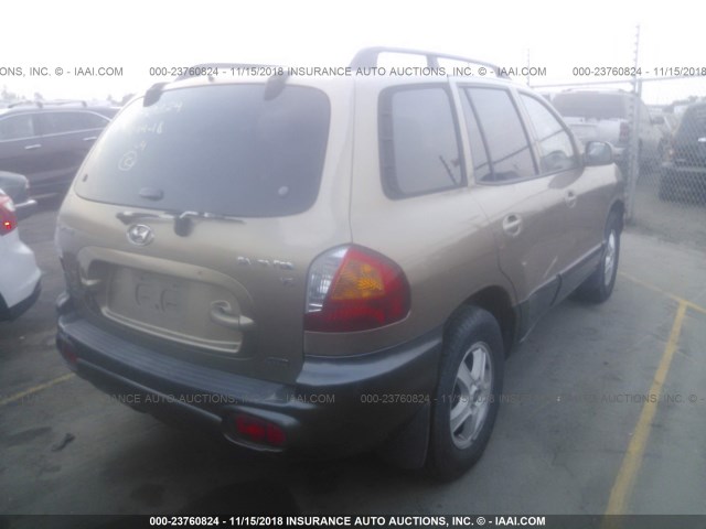 KM8SC73D93U412997 - 2003 HYUNDAI SANTA FE GLS/LX GOLD photo 4