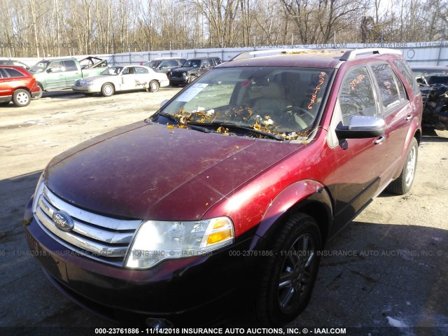 1FMDK03W88GA11760 - 2008 FORD TAURUS X LIMITED RED photo 2