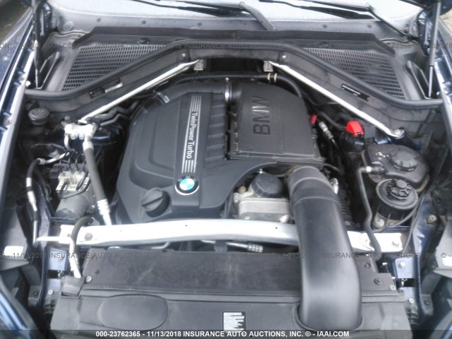 5UXZV4C57CL989536 - 2012 BMW X5 XDRIVE35I BLUE photo 10