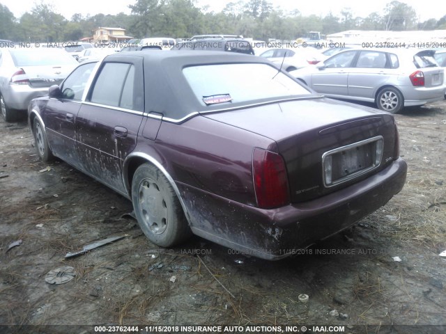 1G6KE57Y01U111289 - 2001 CADILLAC DEVILLE DHS MAROON photo 3