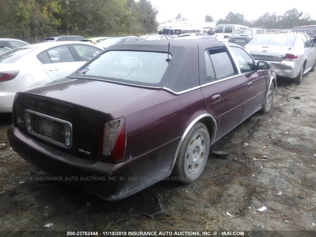 1G6KE57Y01U111289 - 2001 CADILLAC DEVILLE DHS MAROON photo 4