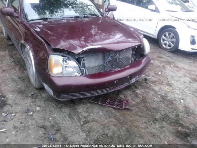 1G6KE57Y01U111289 - 2001 CADILLAC DEVILLE DHS MAROON photo 6