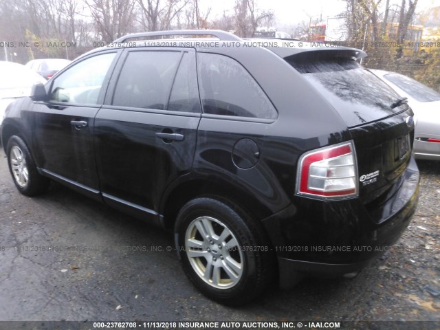 2FMDK36C57BB40497 - 2007 FORD EDGE SE BLACK photo 3