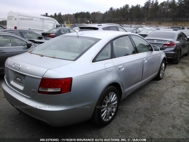 WAUDH74F96N092140 - 2006 AUDI A6 3.2 QUATTRO SILVER photo 4