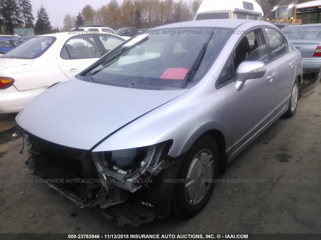 JHMFA36246S030776 - 2006 HONDA CIVIC HYBRID SILVER photo 2