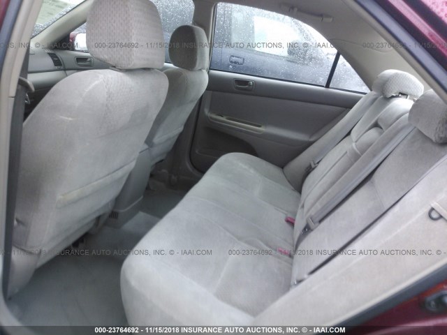 4T1BE32K52U028829 - 2002 TOYOTA CAMRY LE/XLE/SE RED photo 8