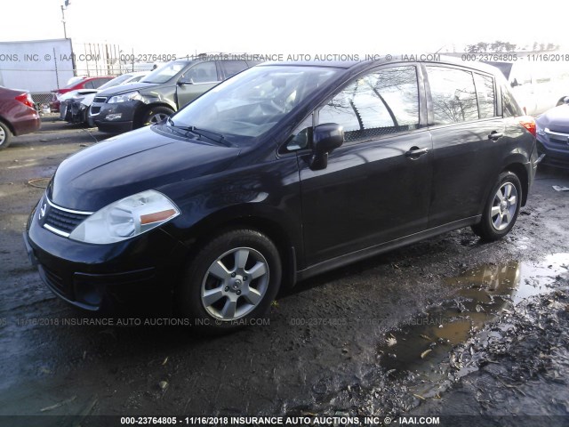 3N1BC13E59L414164 - 2009 NISSAN VERSA S/SL BLACK photo 2