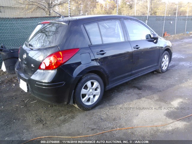 3N1BC13E59L414164 - 2009 NISSAN VERSA S/SL BLACK photo 4