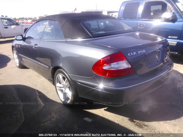 WDBTK56F08F243346 - 2008 MERCEDES-BENZ CLK 350 GRAY photo 3