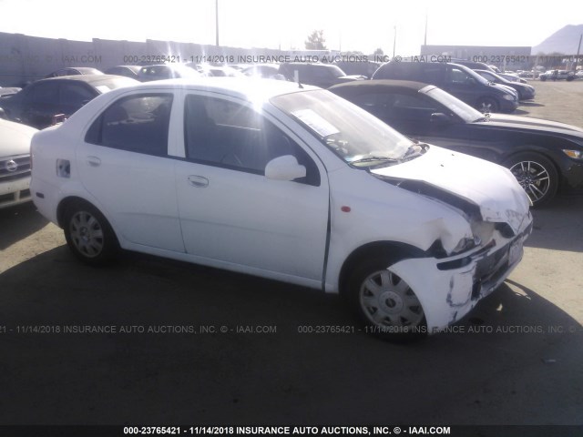 KL1TD52694B198921 - 2004 CHEVROLET AVEO WHITE photo 1