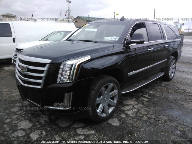 1GYS3HKJ5KR143703 - 2019 CADILLAC ESCALADE ESV LUXURY BLACK photo 2