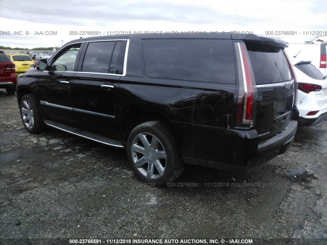 1GYS3HKJ5KR143703 - 2019 CADILLAC ESCALADE ESV LUXURY BLACK photo 3