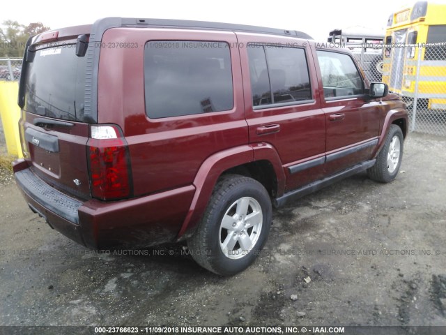 1J8HG48K48C108054 - 2008 JEEP COMMANDER SPORT BROWN photo 4