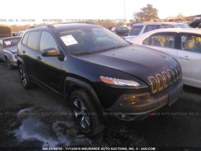 1C4PJMBS1FW668428 - 2015 JEEP CHEROKEE TRAILHAWK BLACK photo 1