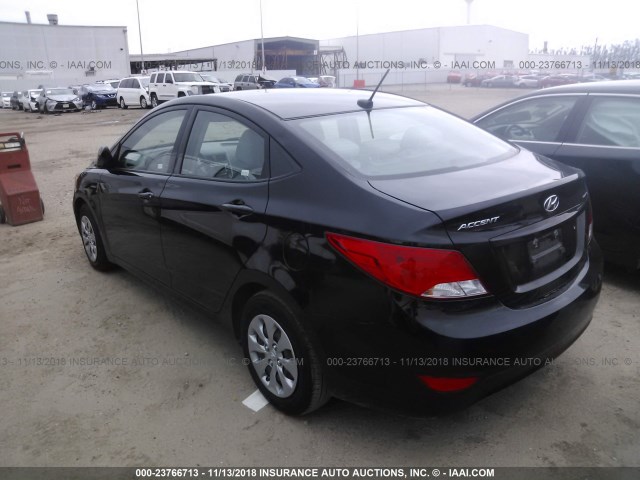 KMHCT4AEXHU357949 - 2017 HYUNDAI ACCENT SE BLACK photo 3