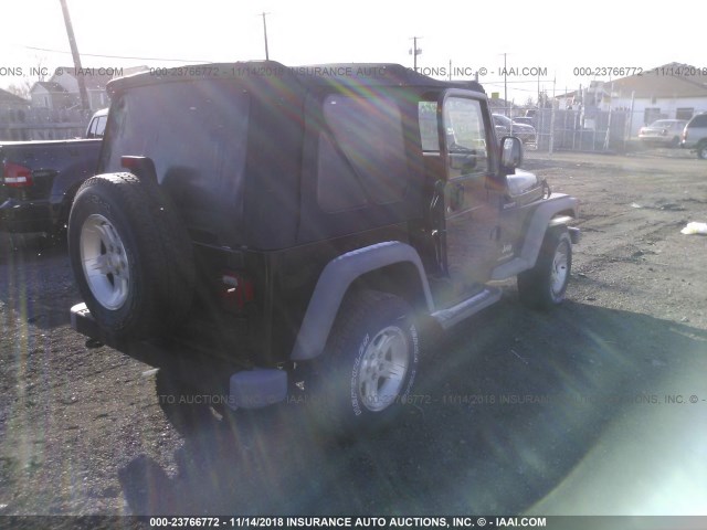 1J4FA49S16P704642 - 2006 JEEP WRANGLER / TJ SPORT BLACK photo 4