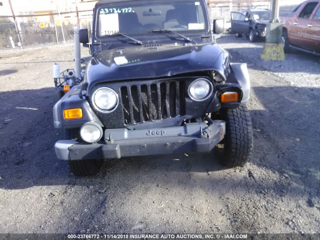 1J4FA49S16P704642 - 2006 JEEP WRANGLER / TJ SPORT BLACK photo 6