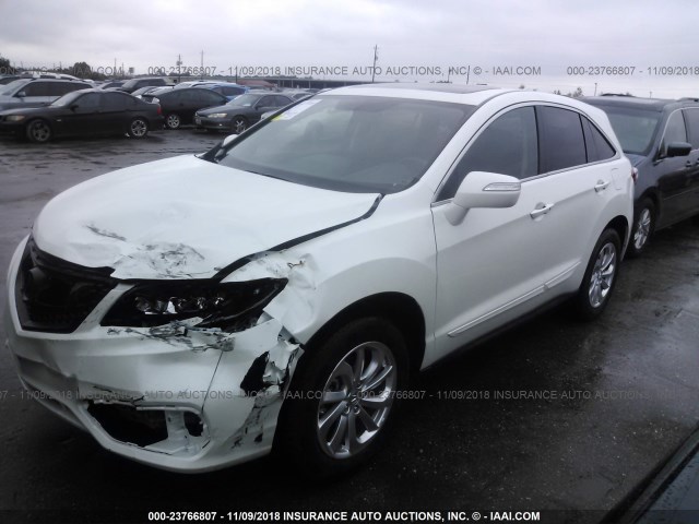 5J8TB3H54JL008418 - 2018 ACURA RDX TECHNOLOGY WHITE photo 2