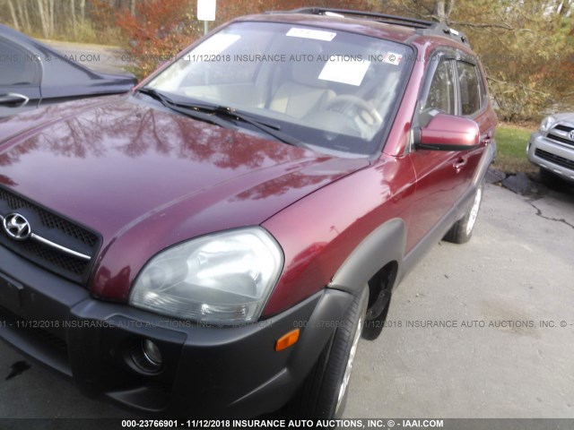 KM8JN12D17U574455 - 2007 HYUNDAI TUCSON MAROON photo 2